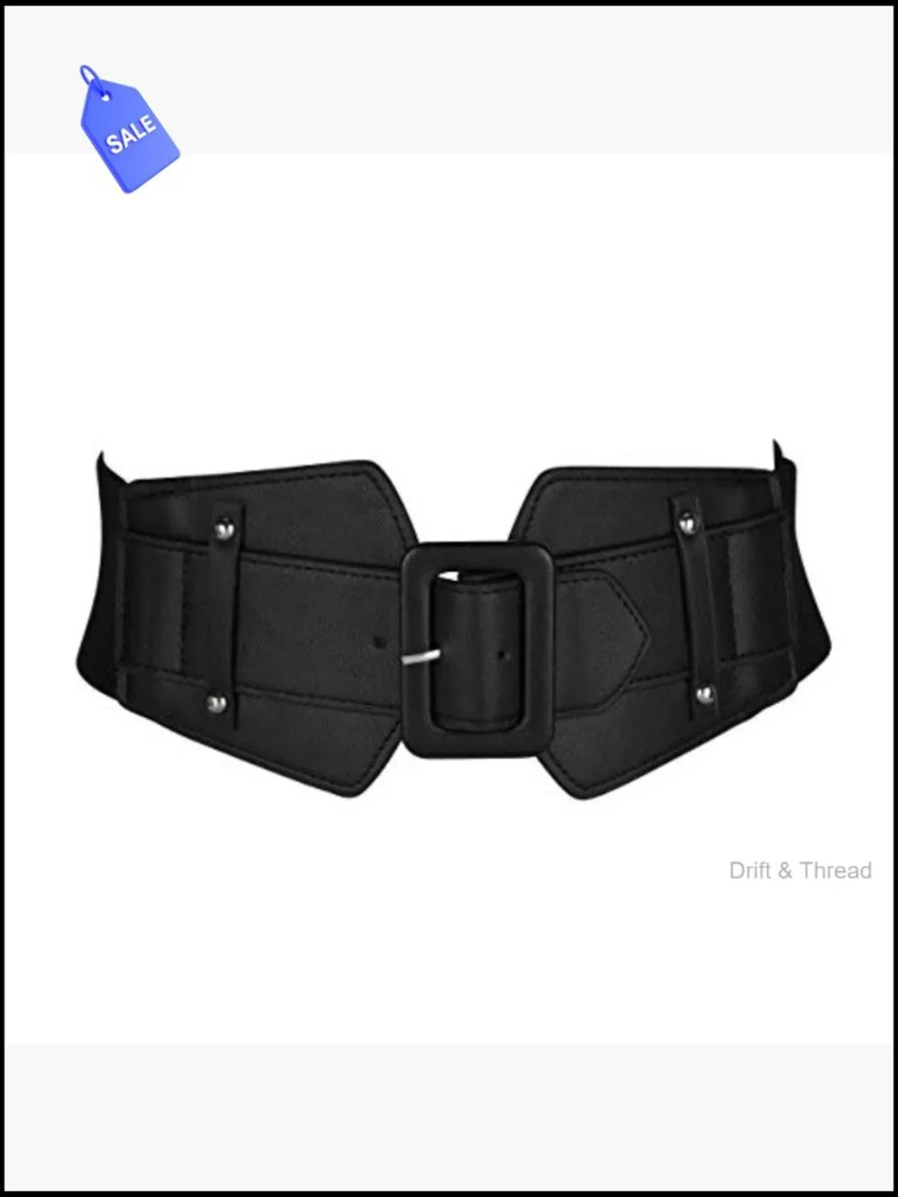 Thick Stretchy Retro Chunky Buckle Wide Leather Cinch Belt for Jeans Dresses